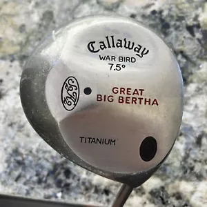 Callaway Great Big Bertha Warbird Titanium 7.5 Driver RH Graphite Shaft S - Picture 1 of 7