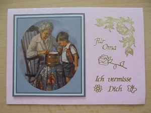 3D Grusskarte °bezaubernde Oma mit Enkel° zum Geburtstag - edle Handarbeit - Bild 1 von 1