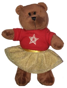 Starbucks Bearista #147 2018 niña con falda dorada y copo de nieve oso de peluche nuevo sin etiquetas fuera de imprenta - Imagen 1 de 2