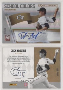 2010 Donruss Elite Extra Edition School Colors Signatures /49 Deck McGuire Auto