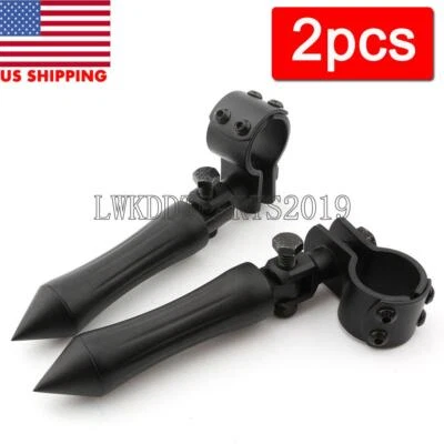 Clavijas de pie negras Highway Spike para Honda Shadow VT ACE Aero Spirit 600 750 1100 Foto 1 de 4