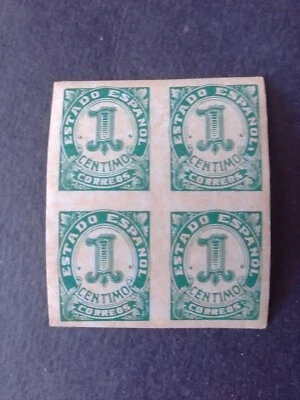 SELLOS ESPAÑA MH 1940 BLOQUE DE 4 CIFRA 1 CTMO. EDIFIL 914 - Imagen 1 de 2