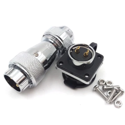 WS20 20MM 2pin Industrial Electrical Power Connector,Waterproof 2 Wire Connector - Image 1 of 4