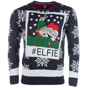 Weihnachtspullover Elf Selfie Elfie XL Größe Fun Neuheit Geschenk für Unisex Erwachsene - Bild 1 von 3