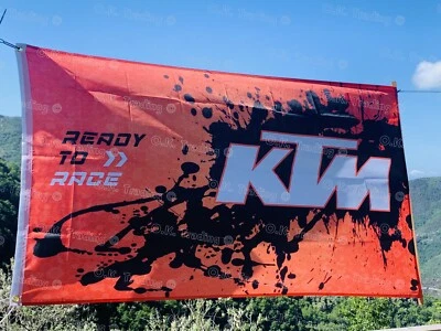 KTM O.K. TRADING KTM Banner Fahne Flagge Flag Werkstatt Neu Incl Versand 🇩🇪