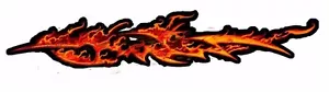 Fire tribal lightning vinyl graphic decal motorcycle go kart race car decal set - Bild 1 von 1
