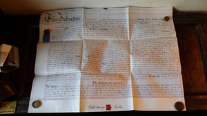 1879 ANTIQUE WAX PAPER INDENTURE - PORTSEA ISLAND BS / HARVEY WALTER SOUTHAMPTON - Picture 1 of 9