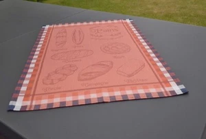 Tea Towel Cotton Jacquard 50x70 CM Terracotta Brotmotive from France - Imagen 1 de 5