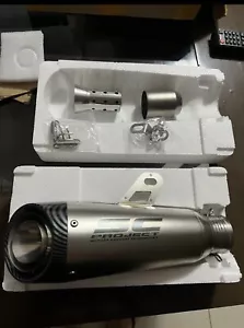 TERMINALE SCARICO SC UNIVERSALE IN INOX UNIVERSALE PER MOTO CON LOGO 51MM - Imagen 1 de 2