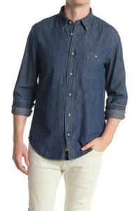 7 For All Mankind New Icon Medium Wash Denim Shirt. Sz. L. Color. Indigo - Picture 1 of 3