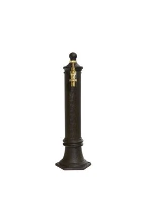 Brunnen Standbrunnen Gartenschlauchanschluss Metall rostbraun H: 49 cm (10836) - Bild 1 von 4