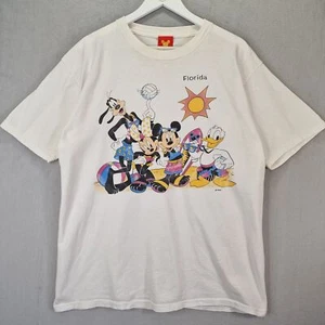 Vintage Disney Mickey Mouse T-Shirt Mens XL Extra Large White Florida - Picture 1 of 8