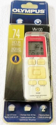 Olympus VN-100 Handheld (128 MB, 74 Hours) Digital Voice Recorder New & Sealed - Image 1 of 2