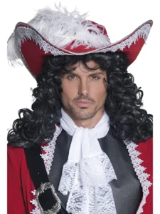 Deluxe Authentic Professional Quality Pirate Hat Mens Red Fancy Dress Accessory - Picture 1 of 1