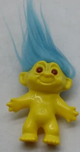 Troll Doll DAM Limited Edition Dark Horse BLUE Hair YELLOW SMOOTH Body VHTF - Picture 1 of 5