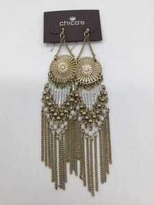 Pendientes colgantes de oro Chico's nuevos con etiquetas - Imagen 1 de 2