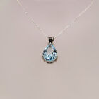 Topaz Gemstone Necklace, Handmade Blue Topaz Natural Gemstone Jewellery