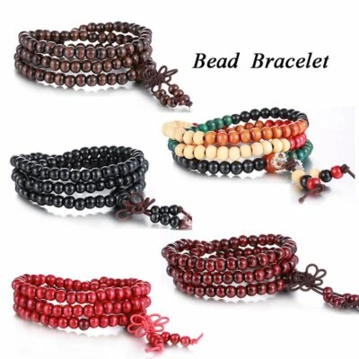 Hombres Mujeres Unisex Lava Piedra Roca Cuentas Buda Brazalete Dije Pulsera Reiki Joyería Foto 1 de 4