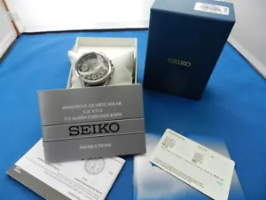 Reloj SEIKO ProspeX SSC081 Land Solar Cuero Marrón Fecha V172 Crono Brújula - Imagen 1 de 17