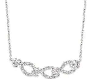 Collar frontal Eliot Danori por Nadri tono plata pavé bucle $60 NUEVO - Imagen 1 de 3