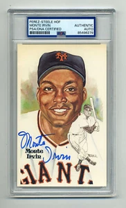 MONTE IRVIN AUTOGRAPHED PEREZ STEELE POST CARD - NICE and PSA/DNA Encapsulated - Picture 1 of 1
