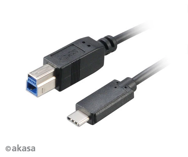 Akasa AK-CBUB28-10BK USB 3.1 Type C to Type B Cable 1M - Image 1 of 1