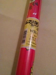 GRIMMY GIFT WRAP NOS NEW SEALED 1989 15 SQ FT MIKE PETERS GIBSON GREETINGS USA* - Picture 1 of 8