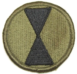 US Army 7th Infantry division patch green subdued 3" each P7167 - Picture 1 of 3