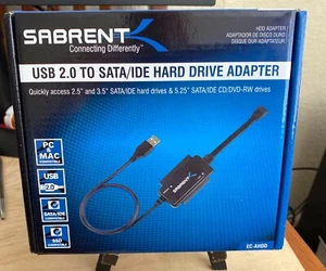 Sabrent USB 2.0 to SATA/IDE 2.5/3.5/-INCH Hard Drive Adapter EC-AHDD Converter - Picture 1 of 4