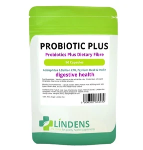 Lindens Probiotic Plus Acidophilus Psyllium Husk Fibre & Inulin 90 Capsules - Picture 1 of 1