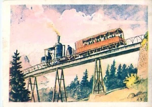 ZAHNRADBAHN RIGI SCHWEIZ SWITZERLAND 1880 SCHIENENVERKEHR IMAGE CARD 1950'S - Picture 1 of 2