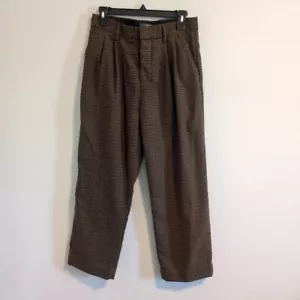 H&M Herren Relaxed Fit Wollmischung Hose Gr. 28 braun Anzughose Hahnentritt - Bild 1 von 6
