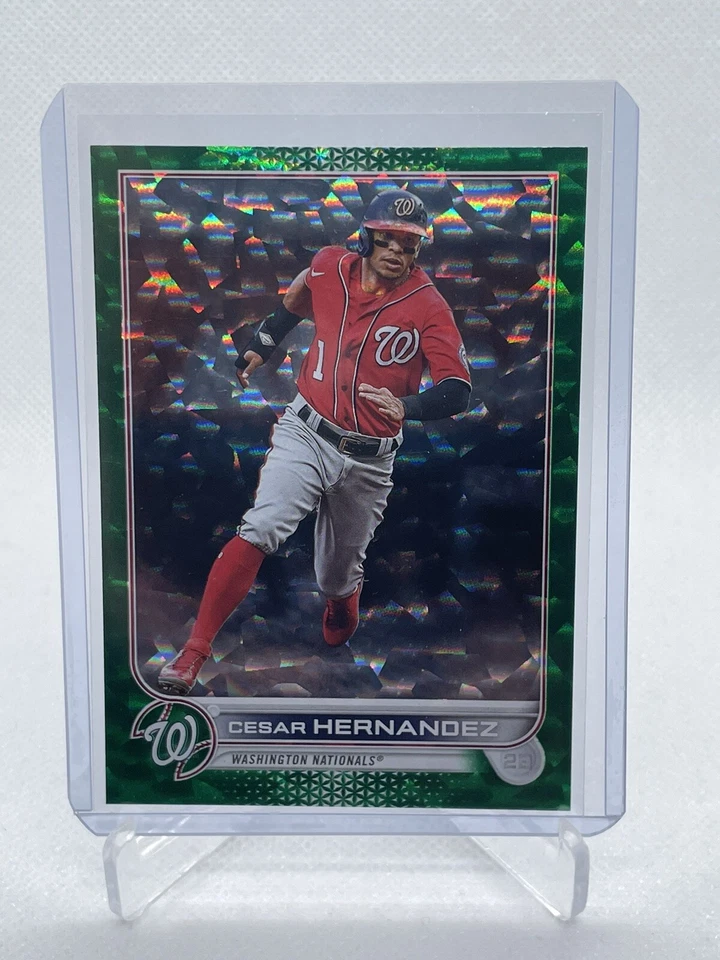 2022 Topps Update Green Foil Ice Cesar Hernandez #US299 279/499 Nationals - Image 1 of 2