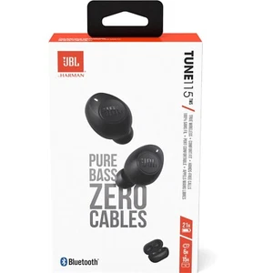 NEW JBL Tune 115 TWS True Wireless In-Ear Earphones | Bluetooth Earbuds - Black - Picture 1 of 5