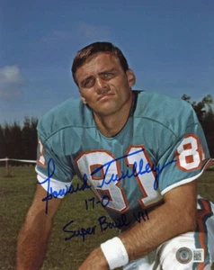 HOWARD TWILLEY SIGNED 8x10 PHOTO + 17-0 SUPER BOWL VII DOLPHINS HERO BECKETT BAS - Picture 1 of 2