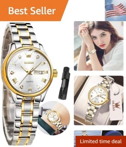 Luxury Ladies Watches,Women's Watch with Day and Date,Female Watch for Small ... - Picture 1 of 10