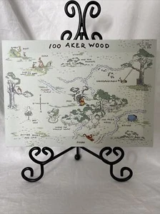 Winnie the Pooh Hundred Acre Wood Map 10.5 X 7.5 Inches Art Wall Nursery Picture - Picture 1 of 17