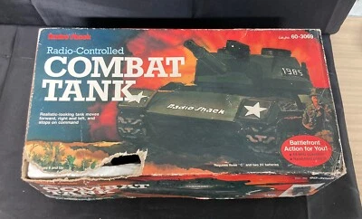 Vintage Radio Shack Radio Controlled Combat Tank 60-3069 Not Tested Box Worn - Image 1 of 4