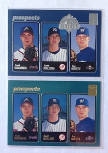 Ben Sheets/David Walling/Scott Sobkowiak  2001 Topps Prospects #364&153 2 Cards