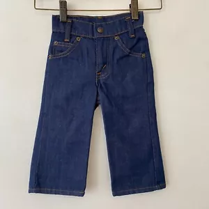 Jeans vintage Levis lavado oscuro 2T ajustados lengüeta naranja - Imagen 1 de 6