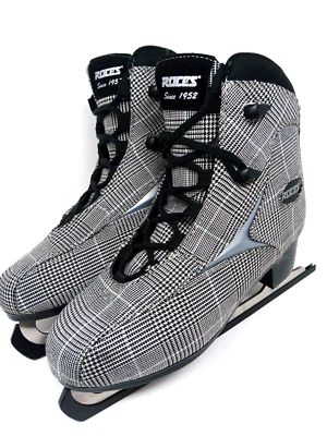 Patines de hielo Roces BRITS negro blanco punta redonda con cordones talla US 9 US W 11 Foto 1 de 4