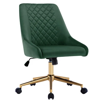 DUHOME ELEGANT LIFESTYLE Duhome Swivel Velvet Home Office Chair Upholstered Armless Computer Desk Chair