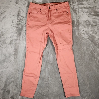 Женские джинсы с универсальной нитью 30X28 (10/30R) с высокой талией узкие эластичные розовые - Изображение 1 из 4