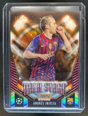 2023-24 Stadium Club Chrome UEFA Andres Iniesta Main Stage Orange Refractor #/25 - image 1 of 2