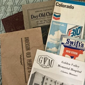 11 Vtg Map Ads Collectible Brochure, Booklets, Pamphlets Ephemera - Imagen 1 de 14