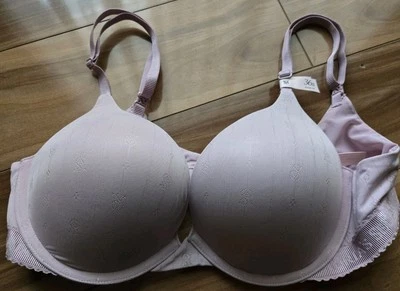NUEVO CON ETIQUETAS Camiseta Victorias Secret Bombshell Añadir 2 Tazas Sujetador Acolchado Pointelle Violeta 36B Foto 1 de 4