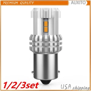 1/2set BA15S 1156 P21W Yellow/Amber LED Signal Turn Parking Corner Light Bulb - Picture 1 of 21
