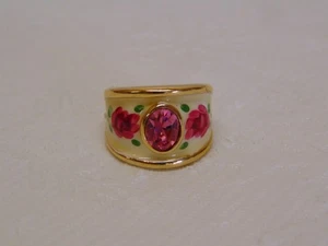 Vintage 18KT HGE Gold Damen Ring Rose - Bild 1 von 3