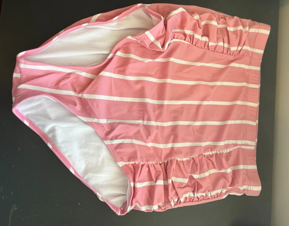 Pantalones de natación de arrecife de coral de tiro alto rosa talla grande Foto 1 de 1