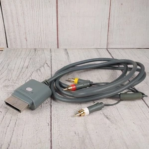 Official Microsoft Xbox 360 Composite AV Cable Yellow Red - Genuine OEM TESTED - Picture 1 of 3